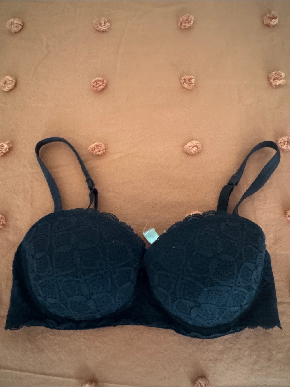 Intimissimi Black Lace Push-Up Bra - Women Intimates & Sleepwear- 36C